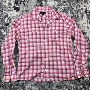 Banana Republic Pink‎ Plaid Button Up Shirt